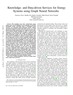 Knowledge- and Data-driven Services for Energy Systems using Graph
  Neural Networks