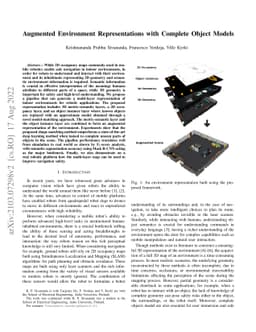 Augmented Environment Representations with Complete Object Models