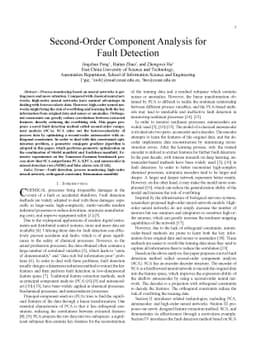 Second-Order Component Analysis for Fault Detection
