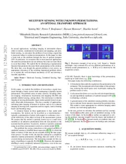 Multiview Sensing With Unknown Permutations: An Optimal Transport
  Approach