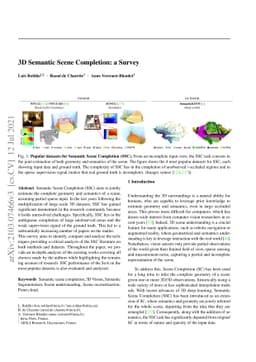 3D Semantic Scene Completion: a Survey