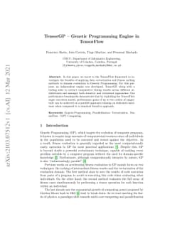 TensorGP -- Genetic Programming Engine in TensorFlow