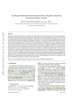 An Efficient Multitask Neural Network for Face Alignment, Head Pose
  Estimation and Face Tracking