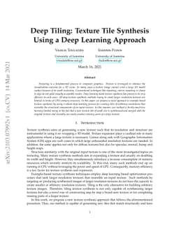 Deep Tiling: Texture Tile Synthesis Using a Deep Learning Approach