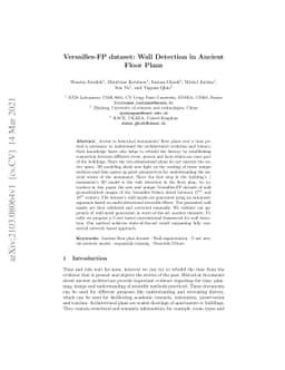 Versailles-FP dataset: Wall Detection in Ancient