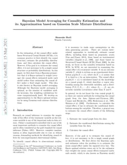 Bayesian Model Averaging for Causality Estimation and its Approximation
  based on Gaussian Scale Mixture Distributions