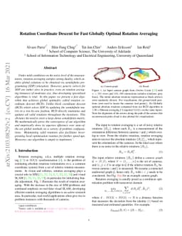 Rotation Coordinate Descent for Fast Globally Optimal Rotation Averaging