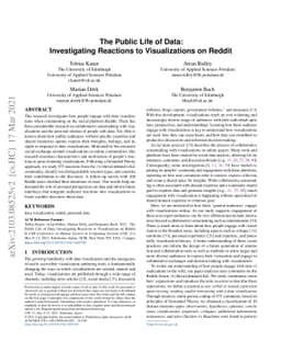 The Public Life of Data: Investigating Reactions to Visualizations on
  Reddit