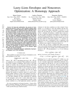 Lasry-Lions Envelopes and Nonconvex Optimization: A Homotopy Approach