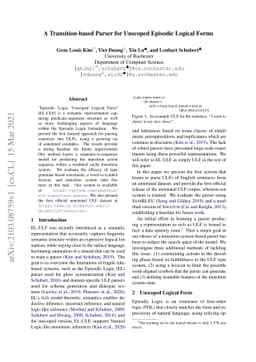 A Transition-based Parser for Unscoped Episodic Logical Forms