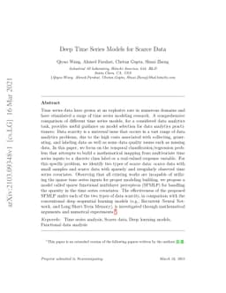 Deep Time Series Models for Scarce Data