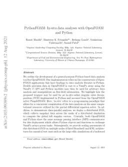 PythonFOAM: In-situ data analyses with OpenFOAM and Python