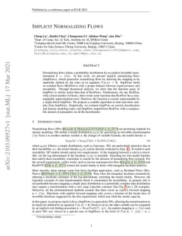 Implicit Normalizing Flows