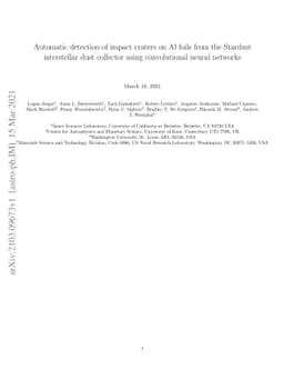 Automatic detection of impact craters on Al foils from the Stardust
  interstellar dust collector using convolutional neural networks