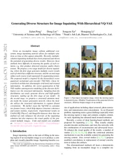 Generating Diverse Structure for Image Inpainting With Hierarchical
  VQ-VAE