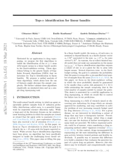 Top-m identification for linear bandits