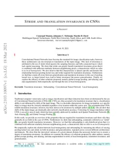 Stride and Translation Invariance in CNNs