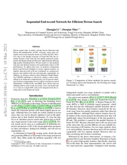 Sequential End-to-end Network for Efficient Person Search