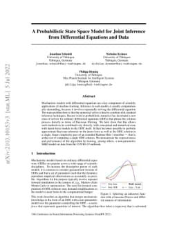 A Probabilistic State Space Model for Joint Inference from Differential
  Equations and Data