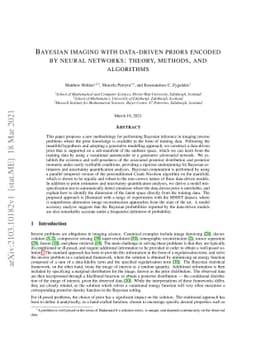 Bayesian Imaging With Data-Driven Priors Encoded by Neural Networks:
  Theory, Methods, and Algorithms