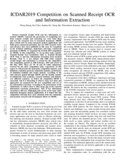 ICDAR2019 Competition on Scanned Receipt OCR and Information Extraction