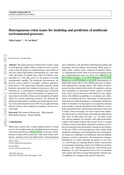 Heterogeneous robot teams for modeling and prediction of multiscale
  environmental processes