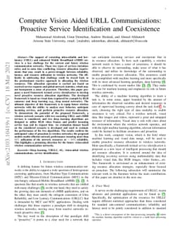 Computer Vision Aided URLL Communications: Proactive Service
  Identification and Coexistence