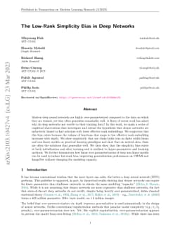 The Low-Rank Simplicity Bias in Deep Networks