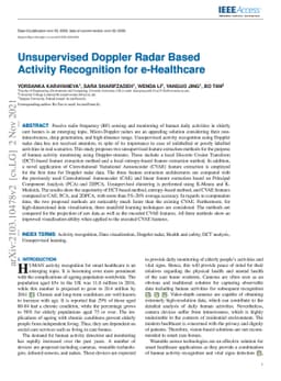 Unsupervised Doppler Radar-Based Activity Recognition for e-Healthcare