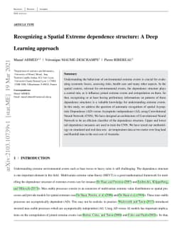Recognizing a Spatial Extreme dependence structure: A Deep Learning
  approach