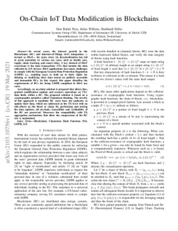 On-Chain IoT Data Modification in Blockchains