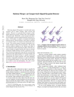 Skeleton Merger: an Unsupervised Aligned Keypoint Detector