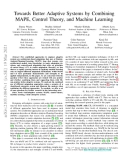 Towards Better Adaptive Systems by Combining MAPE, Control Theory, and
  Machine Learning