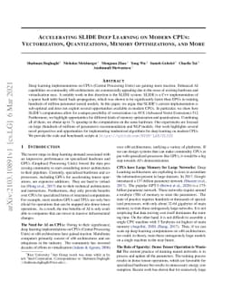 Accelerating SLIDE Deep Learning on Modern CPUs: Vectorization,
  Quantizations, Memory Optimizations, and More