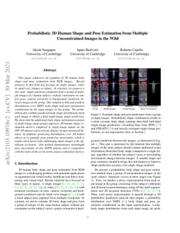 Probabilistic 3D Human Shape and Pose Estimation from Multiple
  Unconstrained Images in the Wild