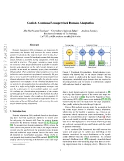 ConDA: Continual Unsupervised Domain Adaptation