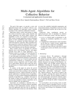 Multi-Agent Algorithms for Collective Behavior: A structural and
  application-focused atlas