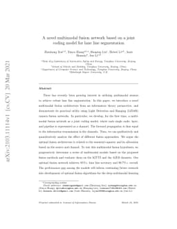 A novel multimodal fusion network based on a joint coding model for lane
  line segmentation