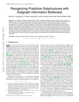 Recognizing Predictive Substructures with Subgraph Information
  Bottleneck