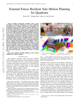 External Forces Resilient Safe Motion Planning for Quadrotor