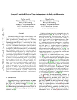 Demystifying the Effects of Non-Independence in Federated Learning