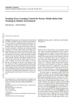 Tracking error learning control for precise mobile robot path tracking
  in outdoor environment