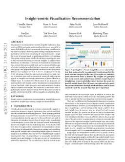 Insight-centric Visualization Recommendation