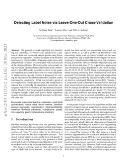 Detecting Label Noise via Leave-One-Out Cross-Validation