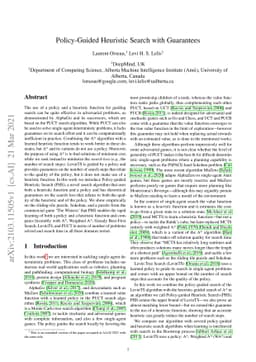 Policy-Guided Heuristic Search with Guarantees
