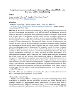 Comprehensive process-molten pool relations modeling using CNN for
  wire-feed laser additive manufacturing