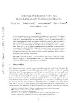 Interpreting Deep Learning Models with Marginal Attribution by
  Conditioning on Quantiles