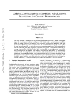 Artificial Intelligence Narratives: An Objective Perspective on Current
  Developments