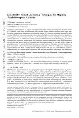 Statistically-Robust Clustering Techniques for Mapping Spatial Hotspots:
  A Survey