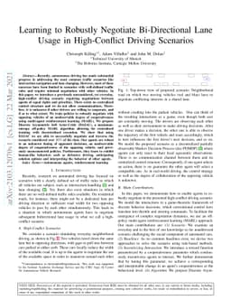 Learning to Robustly Negotiate Bi-Directional Lane Usage in
  High-Conflict Driving Scenarios